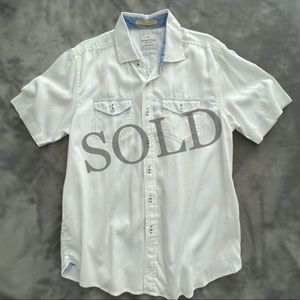 TOMMY BAHAMA Island Modern Fit White Button Up MED